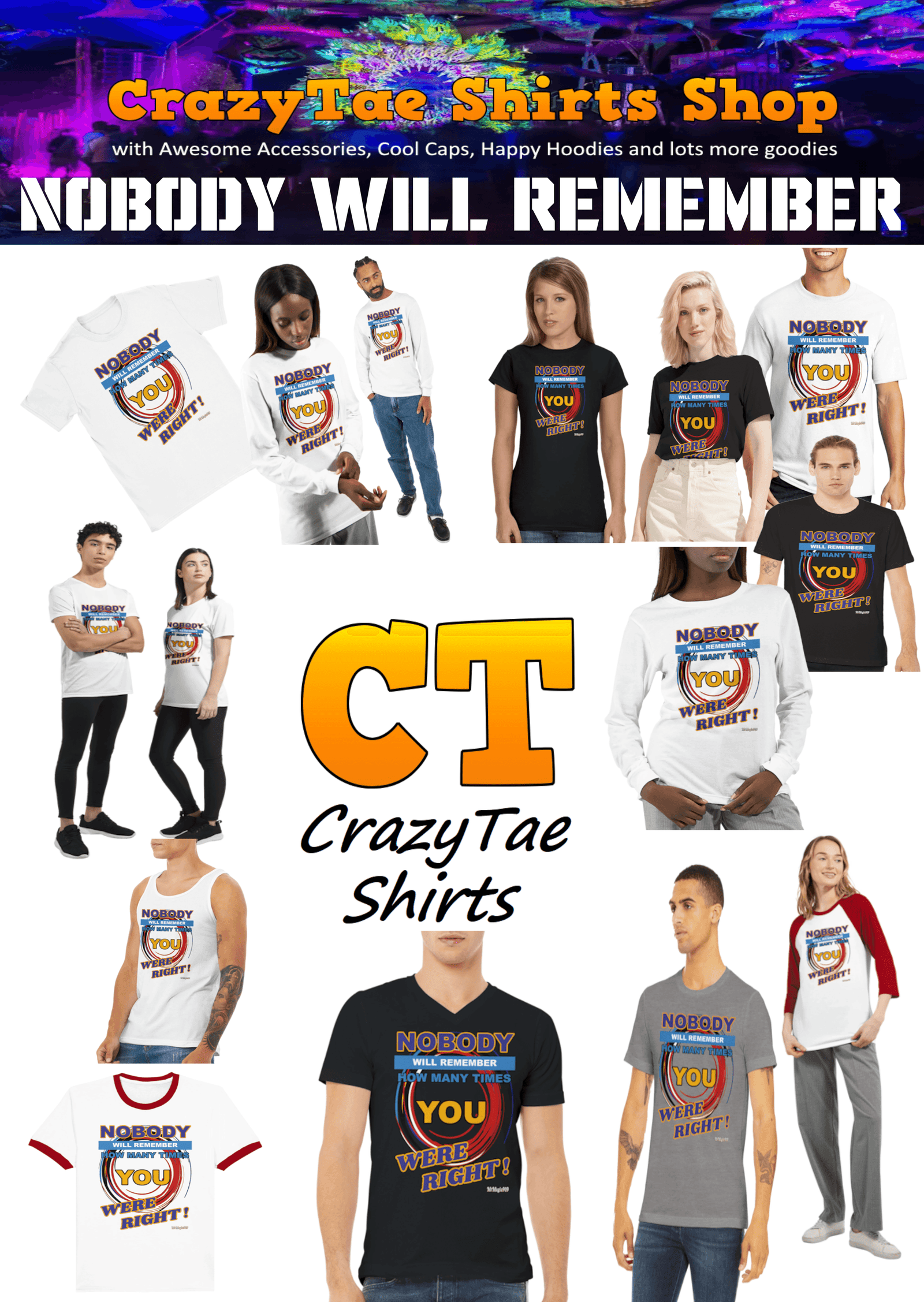 By wearing a piece from the Nobody Will Remember collection, you’re signaling a thoughtful approach to life